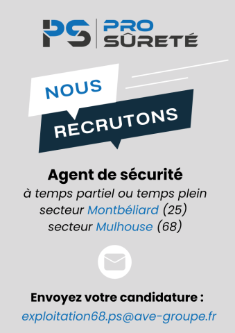 recrutement agent de sécurité montbéliard mulhouse